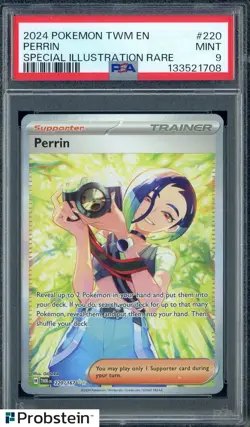 2024 Pokemon Twilight Masquerade #220 Perrin Special Illustration Rare PSA 9 - Image 1