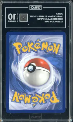 2024 Pokemon Scarlet & Violet Shrouded Fable #075 Zorua Illustration Rare TAG 10 - Image 2