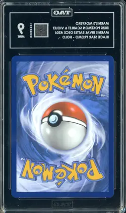 2025 Pokemon S&V Marnie Rival Battle Deck BSP #206 Marnie's Morpeko Holo TAG 9 - Image 2
