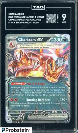 2025 Pokemon Scarlet & Violet Special Collection BSP#196 Charizard ex Holo TAG 9 - Image 1