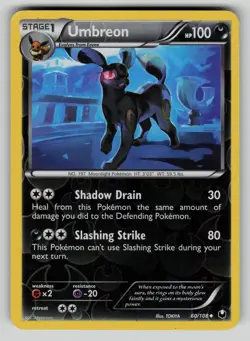 Umbreon 60/108 Uncommon Dark Explorers Pokemon Reverse Holo HP - Image 1