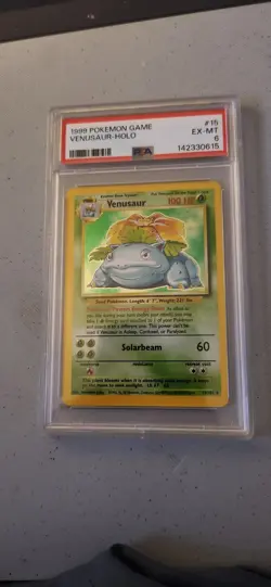 1999 Pokemon TCG Base Set Venusaur Holo Card 15/102 PSA 6 - Image 1