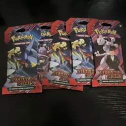 Pokemon Scarlet & Violet Destined Rivals Booster Pack Lot Mewtwo (5) - Image 1