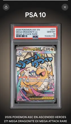 2026 POKEMON ASC EN-ASCENDED HEROES MEGA ATTACK RARE MEGA DRAGONITE EX PSA 10 - Image 1