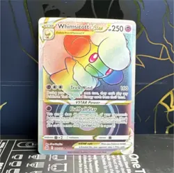 Pokemon Whimsicott VSTAR Rainbow Secret Rare Holo 175/172 Brilliant Stars - Image 1
