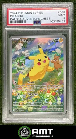 Pikachu PSA 9 2024 Pokemon Scarlet Violet Black Star Promos Paldea Chest 088 489 - Image 1