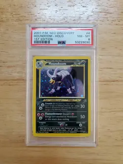 Pokemon PSA 8 NM/MINT 2001 Houndoom 1st Edition Neo Discovery Holo Card - Image 1