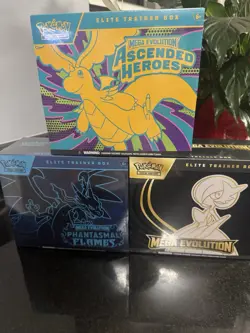 Pokemon TCG Ascended Heroes Phantasmal Flames Mega Gardevoir Elite Trainer Boxes - Image 1