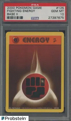 2000 Pokemon Base 2 Fighting Energy #125 PSA 10 GEM MINT - Image 1