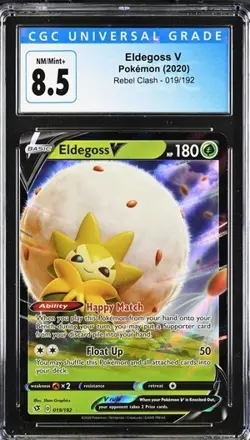 Pokemon Eldegoss V 2020 Rebel Clash 019/192 Holo CGC 8.5 - Image 1