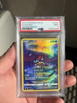 Pokemon Crown Zenith Galarian Gallery Keldeo GG07 Ultra Rare Holo Full Art PSA 9 - Image 1