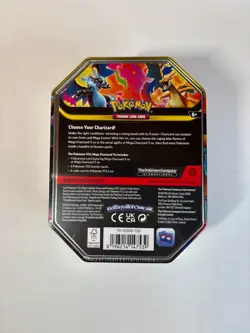 Pokemon Mega Charizard ex Factory Sealed Tin Box - Charizard X - 4 Booster Packs - Image 2