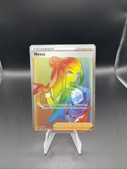 Pokemon TCG Nessa 196/185 Vivid Voltage Holo Rainbow Secret Rare NM English - Image 1