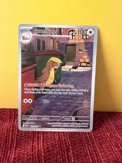 Pokemon Gumshoos Illustration Rare Full Art Holo 153/132 Me01 Stage 1 HP 100 - Image 1