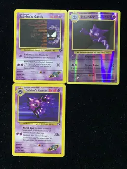 2016 Pokemon TCG ENG Gym Challenge /132 Sabrina's Gastly Haunter Lot*3 AD12 - Image 1