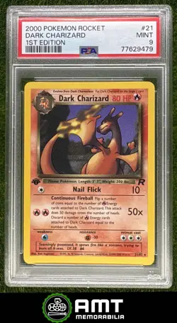 Dark Charizard PSA 9 2000 Pokemon Team Rocket First Edition #21/82 9479 - Image 1