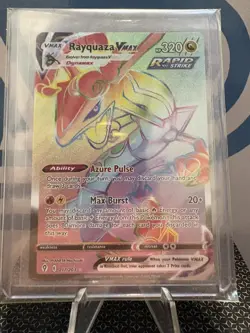 Rayquaza VMAX 217/203 Pokemon TCG Evolving Skies Secret Rare Rainbow 2021 Hyper - Image 1