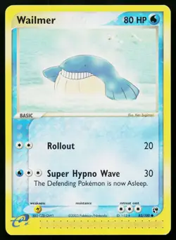 Wailmer 83/100 Common Sandstorm Pokemon Moderately Played - Image 1