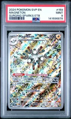 2024 POKEMON SVP EN-SV BLACK STAR PROMO #159 MAGNETON PSA 9 - Image 1