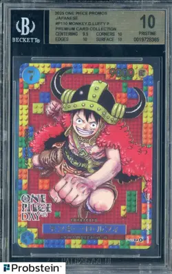 2025 One Piece Promos JPN P110 Monkey D. Luffy Premium Card BGS 10 PRISTINE - Image 1