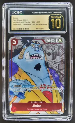 2022 ONE PIECE JINBE PROMO 25TH ANNIVERSARY ST01-005 CGC 10 PRISTINE A PT - Image 1