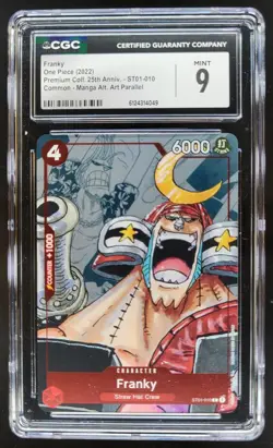 2022 ONE PIECE FRANKY 25TH ANNIVERSARY PROMO ST01-010 CGC 9 B PT - Image 1