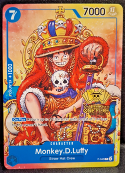 Monkey.D.Luffy (2nd Anniversary Stamped Promo) P-043 One Piece TCG English - Image 1