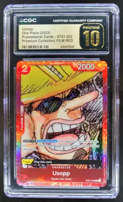 2023 ONE PIECE USOPP PROMO FILM RED ST01-002 CGC 10 PRISTINE B PT - Image 1