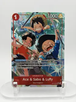 Ace & Sabo & Luffy OP13-007 SR | Carrying on His Will | One Piece NM ENGLISH - Image 1