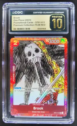 2023 ONE PIECE BROOK PROMO FILM RED ST01-011 CGC 10 PRISTINE B PT - Image 1