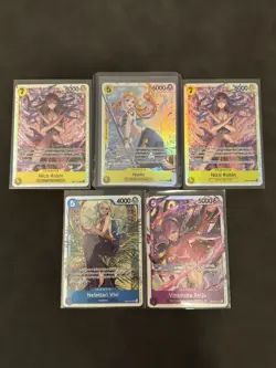 One Piece Heroines EB03 SR Lot English 1x Nami, 2x Nico Robin, 1x Vivi, 1x Reiju - Image 1