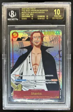 2024 One Piece Shanks Secret Rare Manga Art Foil #OP01-120 BGS 10 Black Label - Image 1