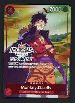 Monkey D Luffy 001 Offline Regional 2024 Vol. 1 Finalist One Piece Promo P-001 - Image 1
