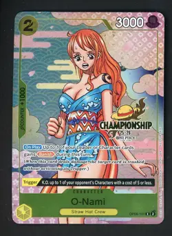 One Piece TCG O-Nami Nami OP06-101 25-26 Championship Promo - Image 1