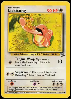 Lickitung 48/130 Uncommon Base Set 2 Pokemon Card - Image 1