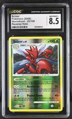 CGC 8.5 Scizor 25/100 Reverse Holo Stormfront Pokemon Card - Image 1