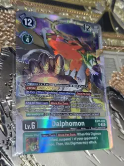 Digimon Card Game Dalphomon Super Rare Dawn of Liberator EX11-036 SR - Image 1