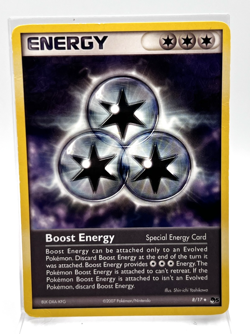 Boost Energy 8/17 2007 Pokemon Card POP Series 5 MP light crease - Image 1