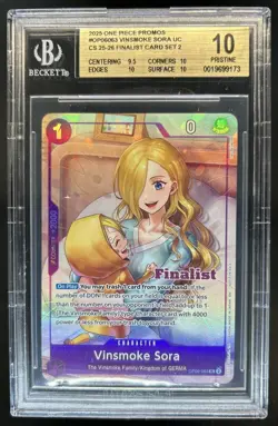 2025 One Piece Vinsmoke Sora Promo Finalist Card Set #OP06-063 BGS 10 Pristine - Image 1