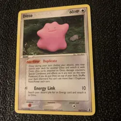 Pokemon TCG Ex Delta Species Ditto 35/113 Non-Holo NM Pokemon Card - Image 1