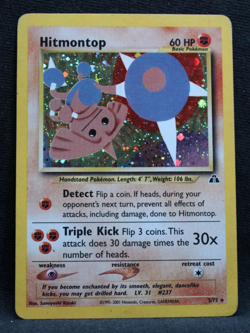 Hitmontop 3/75 Neo Discovery Holo Pokemon TCG Card WOTC MP - Image 1