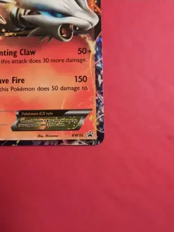 Pokemon TCG Reshiram EX Black White Holo Promo Card BW36 HP - Image 2