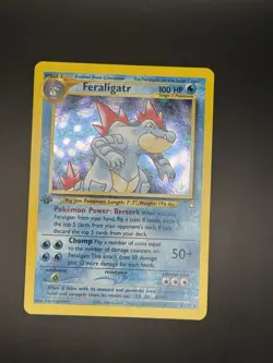 Feraligatr 4/111 1st Edition Holo Rare Neo Genesis WOTC Pokemon Card - Image 1