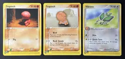 Pokemon Trapinch #78/97 #79/97 & Vibrava #42/97 EX Dragon Card Set - Image 1