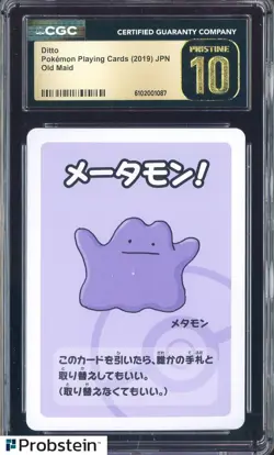 2019 Pokemon Playing Cards Japanese Old Maid Ditto CGC 10 PRISTINE - Image 1
