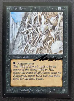 SIGNED MtG Magic Anson Maddocks _ Beta CE _ Artist Proof _ WALL OF BONE _ 1/50! - Image 2