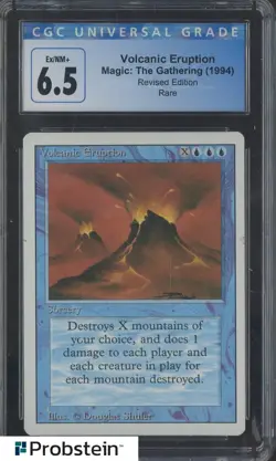 1994 MTG Magic The Gathering Revised Edition Volcanic Eruption Rare CGC 6.5 - Image 1