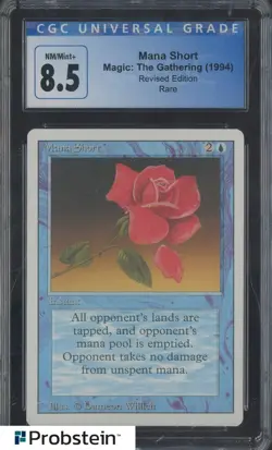 1994 MTG Magic The Gathering Revised Edition Mana Short Rare CGC 8.5 NM-MT+ - Image 1