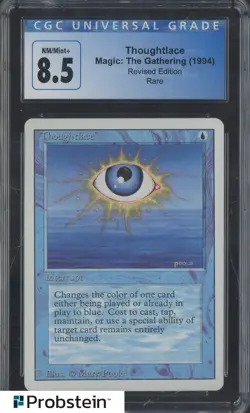 1994 MTG Magic The Gathering Revised Edition Thoughtlace Rare CGC 8.5 NM-MT+ - Image 1