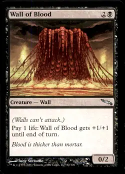 Wall of Blood LP Light Play Mirrodin MTG [8682] - Image 1